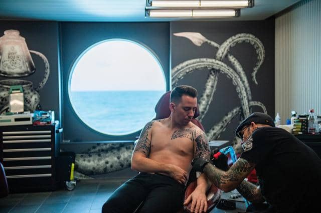 Virgin Voyages cruise: Squid Ink tattoos
