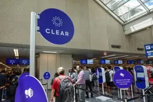 Clear line at the airport