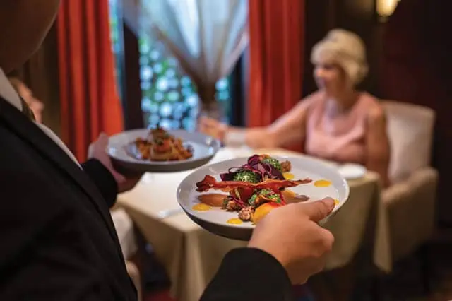 Main dining room on a Royal Caribbean ship