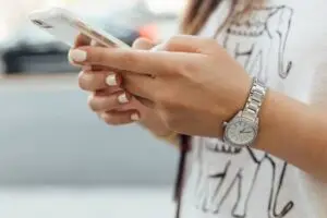 Woman texting
