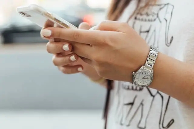 Woman texting