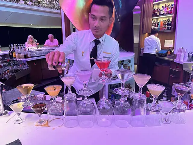Martini flight on a Celebrity Cruise