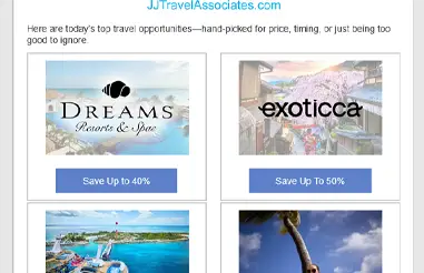 - Best Travel Agents in NJ - JJ Travel Associates JetSet Daily email with special offers