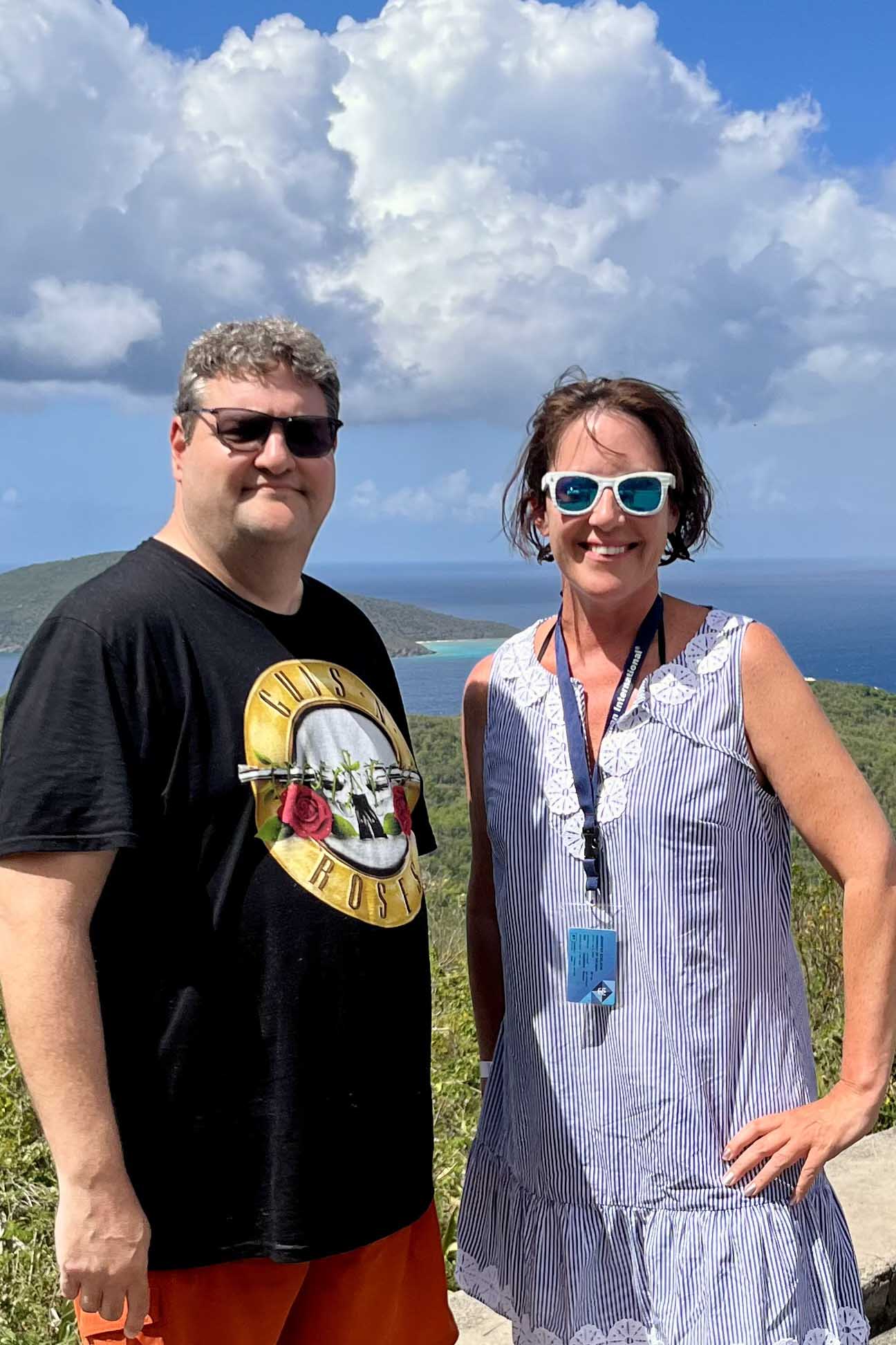 Jennifer and Joel by the ocean