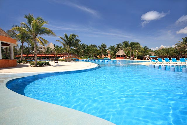 Beautiful pool at adults only all inclusive resort